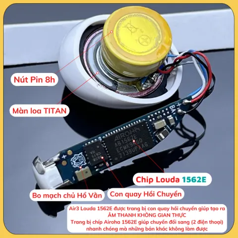 Earldom Gen3 1562E ENC - Âm Không Gian Thực - Pin 8H - Bản Mới Nhất