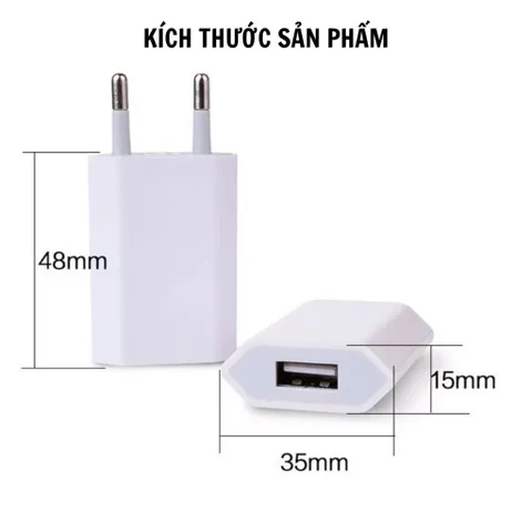 Củ Cáp Sạc Dẹt USB 5W Nhỏ Gọn, Củ Sạc Thích Hợp Mọi Dòng Điện Thoại Và Tai Nghe Chống Cháy Nổ Bảo Hành 12 Tháng Earldom