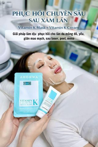 [5 miếng] Mặt nạ Ahohwa VITAMIN K SHEET MASK – PHỤC HỒI DA SAU XÂM LẤN phù hợp với mọi loại da