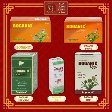 COMBO 05 LOẠI BOGANIC TRAPHACO - Gíup giải độc gan; Hạ men gan, mỡ máu cholesterol; Tăng cường chức năng gan