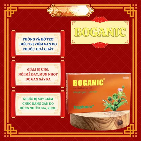 BOGANIC (hộp 100 viên) - TPBVSK Hỗ trợ bị người bị viêm gan; Giảm dị ứng, mề đay, mụn nhọt 