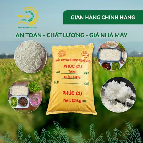 Gạo Phúc Cư | 5KG Gạo Quê Tám Điện Biên Vụ Mới Xát Mộc (LOẠI NGON) Hạt Dài Cơm Mềm Thơm Ngon