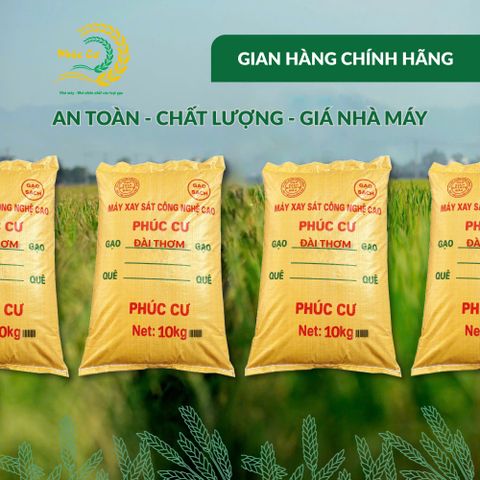 Gạo Phúc Cư | 40KG Gạo Quê Đài Thơm Vụ Mới Xát Mộc (LOẠI NGON) Hạt Dài Cơm Mềm Thơm Ngon