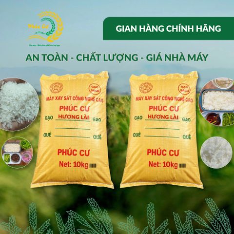 Gạo Phúc Cư | 20KG Gạo Quê Hương Lài Vụ Mới (LOẠI NGON) Hạt Dài Cơm Mềm Thơm Ngon