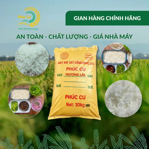 Gạo Phúc Cư | 10KG Gạo Quê Hương Lài Vụ Mới (LOẠI NGON) Hạt Dài Cơm Mềm Thơm Ngon