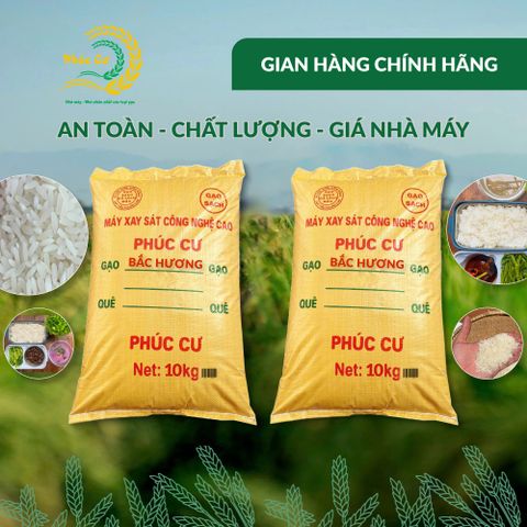 Gạo Phúc Cư | 20KG Gạo Bắc Hương Vụ Mới (LOẠI NGON) Hạt Dài Cơm Mềm Thơm Ngon