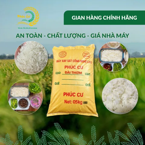 Gạo Phúc Cư | 5KG Gạo Quê Đài Thơm Vụ Mới Xát Mộc (LOẠI NGON) Hạt Dài Cơm Mềm Thơm Ngon