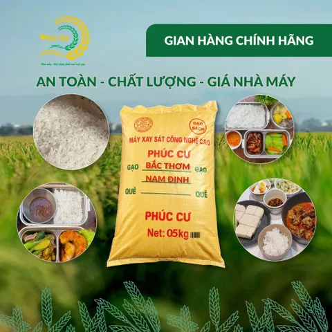 Gạo Phúc Cư | 5KG Gạo Bắc Thơm Nam Định (LOẠI NGON) Hạt Dài Cơm Mềm Thơm Ngon