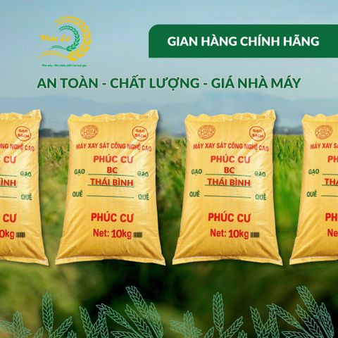 Gạo Phúc Cư | 40KG Gạo BC Thái Bình (LOẠI NGON) Hạt Dài Cơm Mềm Thơm Ngon