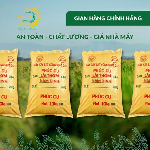 Gạo Phúc Cư | 40KG Gạo Lài Thơm Nam Định (LOẠI NGON) Hạt Dài Cơm Mềm Thơm Ngon