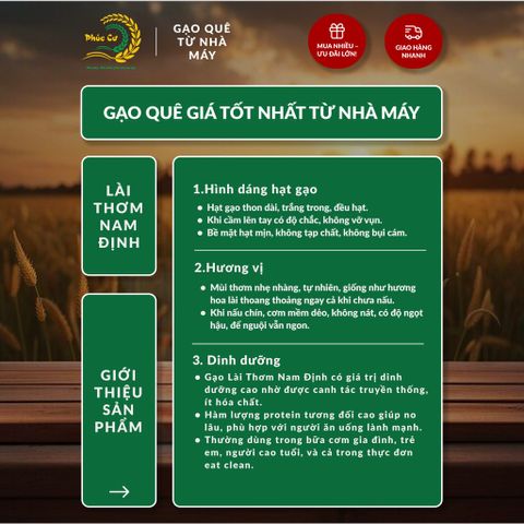 Gạo Phúc Cư | 40KG Gạo Lài Thơm Nam Định (LOẠI NGON) Hạt Dài Cơm Mềm Thơm Ngon