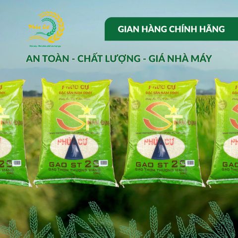 Gạo Phúc Cư | 40KG Gạo ST25 Nam Định Dẻo Vừa Cơm Mềm Thơm Ngon Giá Sỉ Nhà Máy