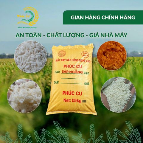 Gạo Phúc Cư | 5KG Nếp Sáp Ngỗng Dẻo Thơm Tự Nhiên Làm Bánh Xôi Nấu Chè