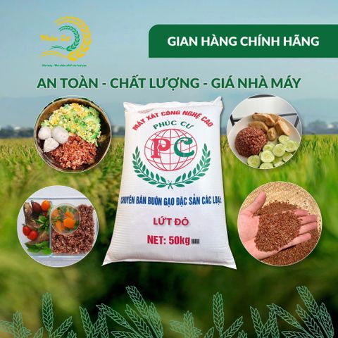 Gạo Phúc Cư | 50KG Gạo Lứt Đỏ (LOẠI NGON) Huyết Rồng Hữu Cơ Tốt Cho Người Tiểu Đường Ăn Kiêng Heathy