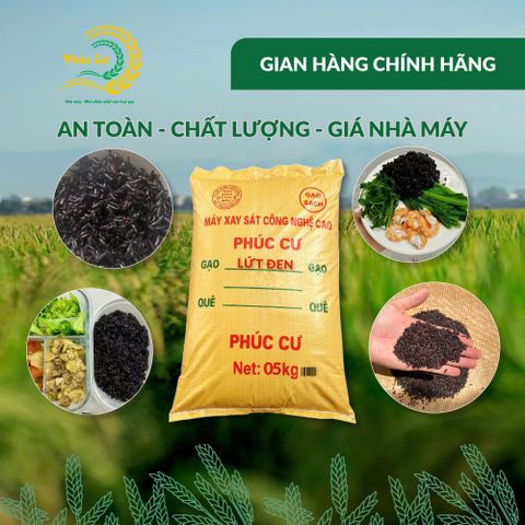 Gạo Phúc Cư | 5KG Gạo Lứt Đen (LOẠI NGON) Nếp Than Hữu Cơ Tốt Cho Người Tiểu Đường Ăn Kiêng