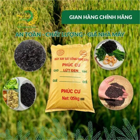Gạo Phúc Cư | 5KG Gạo Lứt Đen (LOẠI NGON) Nếp Than Hữu Cơ Tốt Cho Người Tiểu Đường Ăn Kiêng