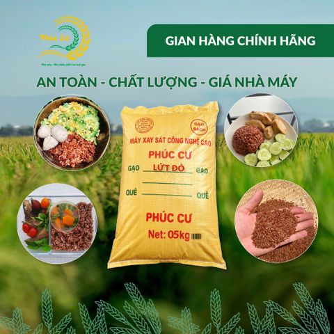 Gạo Phúc Cư | 5KG Lứt Đỏ (LOẠI NGON) Huyết Rồng Hữu Cơ Tốt Cho Người Tiểu Đường Ăn Kiêng Heathy