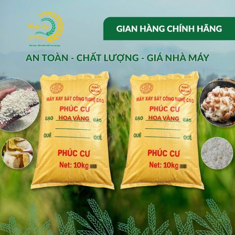 Gạo Phúc Cư | 20KG Gạo Nếp Cái Hoa Vàng (NẾP BẮC 3,5 THÁNG TUỔI) Dẻo Thơm Chuẩn Gạo Quê Nấu Xôi Làm Bánh
