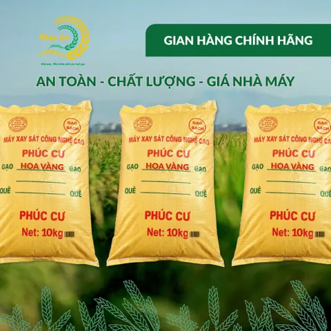 Gạo Phúc Cư | 30KG Gạo Nếp Cái Hoa Vàng (NẾP BẮC 3,5 THÁNG TUỔI) Dẻo Thơm Chuẩn Gạo Quê Nấu Xôi Làm Bánh