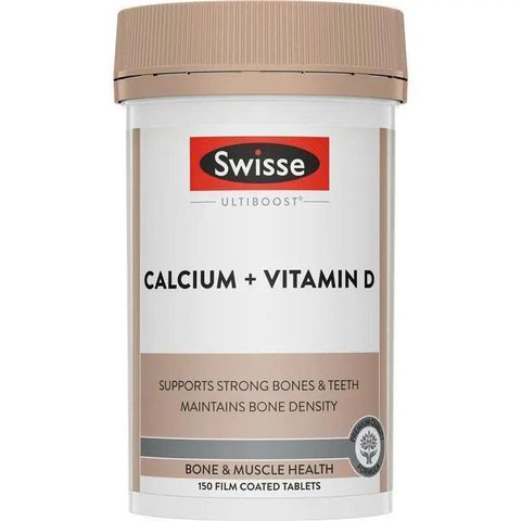 Viên uống Swisse Calcium + Vitamin D Mini Tabs 150 viên - Hỗ trợ xương chắc khỏe và tăng cường hấp thu canxi tự nhiên