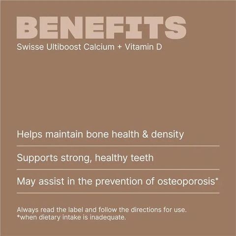 Viên uống Swisse Calcium + Vitamin D Mini Tabs 150 viên - Hỗ trợ xương chắc khỏe và tăng cường hấp thu canxi tự nhiên