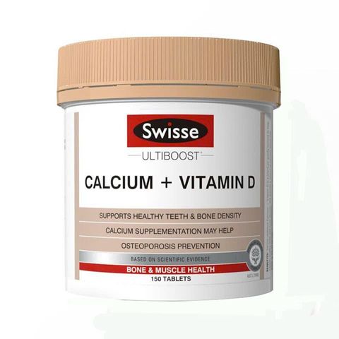 Viên uống Swisse Calcium + Vitamin D Mini Tabs 150 viên - Hỗ trợ xương chắc khỏe và tăng cường hấp thu canxi tự nhiên