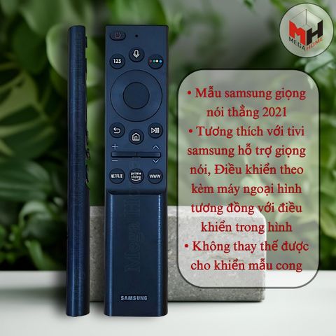 Điều Khiển Tivi Samsung Hỗ Trợ Giọng Nói - Remote Smart TV Indonesia - Thay Thế Kiểu Dáng Nhỏ Gọn, Chất Lượng Cao 631445