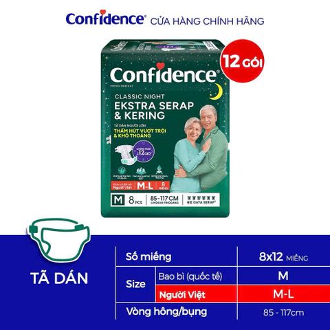 Tã Người Lớn Confidence Siêu Thấm – Khô Thoáng 12H