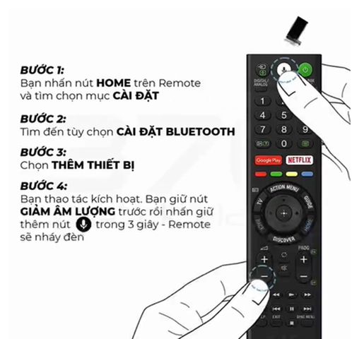 Điều Khiển Remote Tivi Sony Giọng Nói RM-TX310P - Hàng Mới Fullbox 2015-2019, Tương Thích Tất Cả Tivi Sony