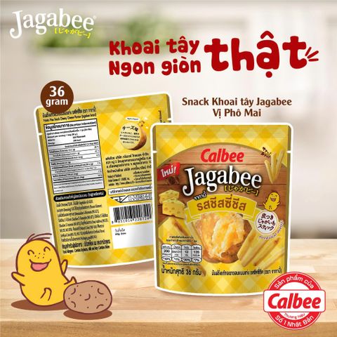 Bánh Snack Khoai Tây Jagabee Vị Phô Mai 100% Từ Khoai Tây Tươi - Snack Nhật Bản Giòn Rụm, Thơm Ngon Khó Cưỡng