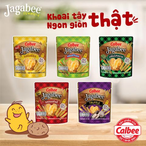 Bánh Snack Khoai Tây Jagabee Vị Phô Mai 100% Từ Khoai Tây Tươi - Snack Nhật Bản Giòn Rụm, Thơm Ngon Khó Cưỡng