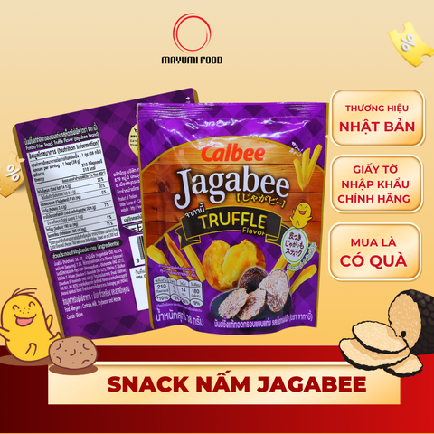 Bánh Snack Khoai Tây Jagabee Vị Nấm Truffle 100% Từ Khoai Tây Tươi - Snack Nhật Bản Giòn Rụm, Thơm Ngon Khó Cưỡng