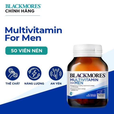 Viên uống Blackmores Multivitamin For Men Bổ sung đa vitamin hỗ trợ sức khỏe sinh lý nam giới