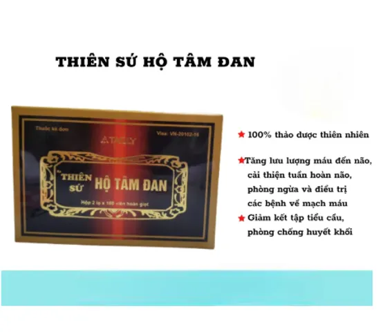 THIÊN SỨ HỘ TÂM ĐAN - 100 viên dạng giọt , hỗ trợ bệnhh tăng mỡ máu, xơ cứng động mạch và chứng thiếu máu cục bộ tim