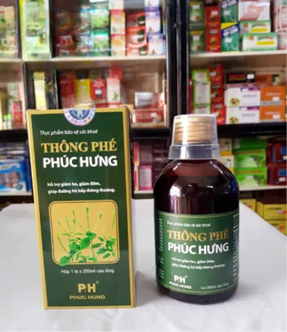 Ho P/H công ty Phúc Hưng, chai 250ml, hỗ trợ người bị Ho gió, Ho khan, tiêu đờm, bổ Phổi...
