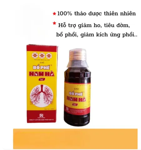 Siro Ho Bổ Phế Nam Hà, chai 125ml, hỗ trợ khi bị ho gió, ho khan, ho có đờm, viêm phế quản cấp và mãn tính..