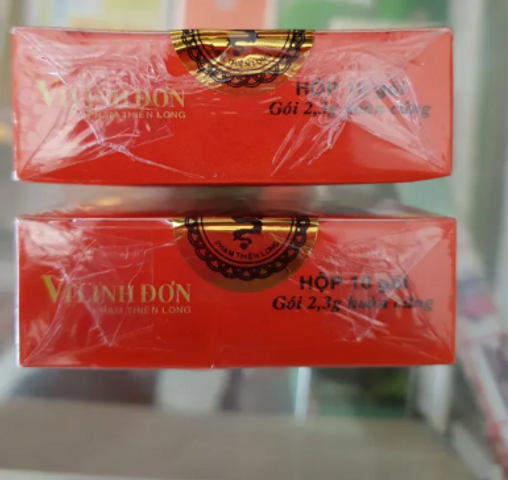 Vị Linh Đơn Phạm Thiên Long, Hộp 10 gói, hỗ trợ giảm tiết dịch axit dạ dày, hỗ trợ giảm triệuu chứngg đau thượng vị, ăn chậm tiêu đau dạ dày