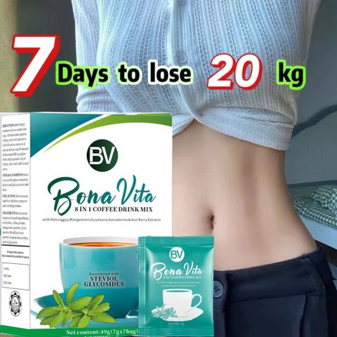 Cà phê nấm Kim Anh cafe sữa hoà tan 8 in 1Coffee hộp 7 gói/Slimming Coffee