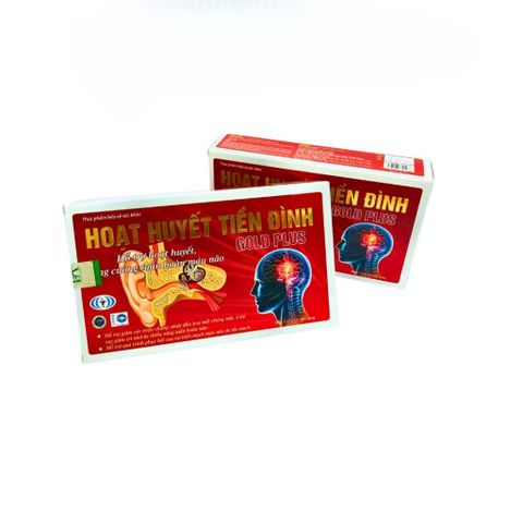 Hoạt Huyết Tiền Đình Gold Plus Hỗ Trợ Giảm Chóng Mặt Ù Tai Do Thiếu Máu Não – Hộp 30 viên