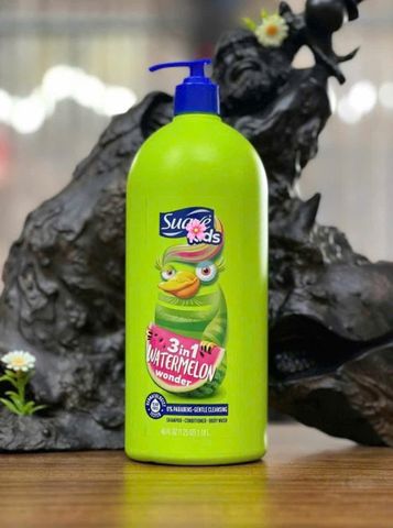 Sữa Tắm Gội Trẻ Em Suave Kids Hương Dưa Hấu 1.18L - Dưỡng ẩm, Ngăn gàu, Chăm sóc tóc và da cho bé yêu