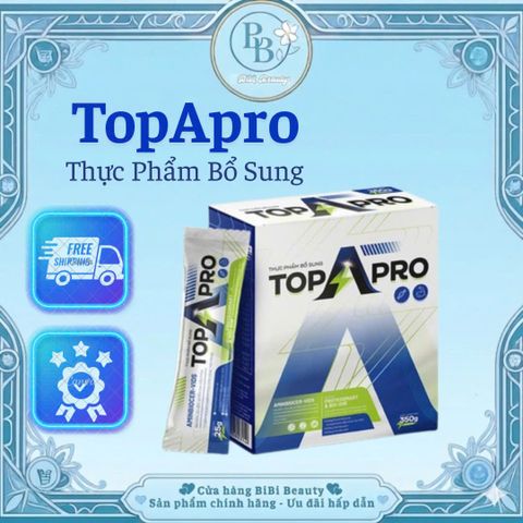 Thực phẩm bổ sung protein thực vật TopApro 350g - Dinh dưỡng, dễ pha, hỗ trợ sức khỏe cho người bận rộn và tập gym