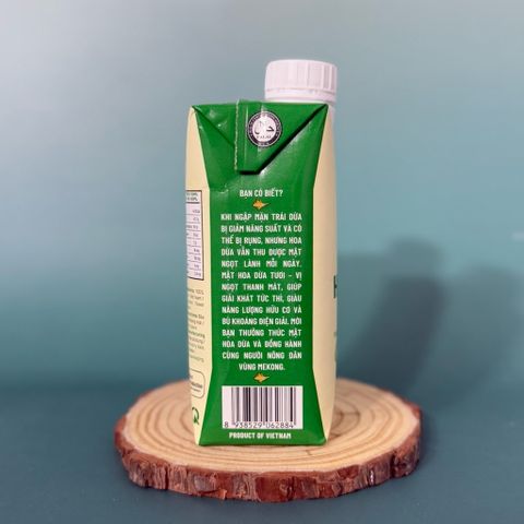 Mật hoa dừa tươi organic Sokfarm 330ml - Fresh Coconut Flower Juice - hàng Việt.