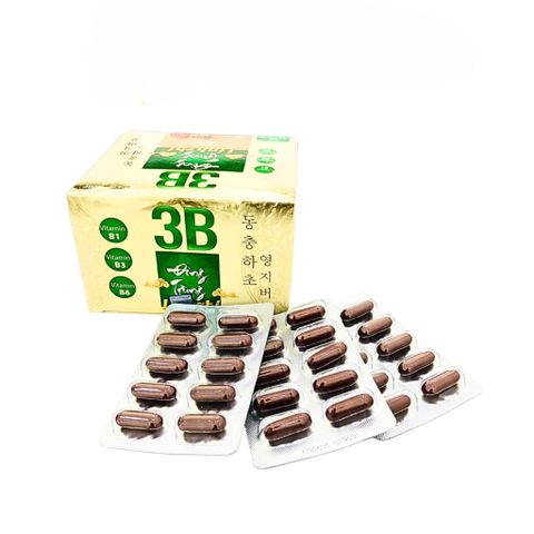Viên uống 3B Đông Trùng Linhzhi Bổ sung vitamin B1, B3, B6 cho cơ thể giúp bồi bổ sức khỏe - Hộp 100 viên