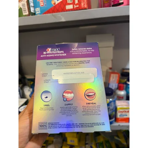 TÁCH LẺ DÁN RĂNG CREST ANTI-AGING WHITENER LEVELS 18 ( 14 gói])