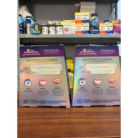 SET DÁN RĂNG CREST ANTI-AGING WHITENER LEVELS 18 ( 14 gói])