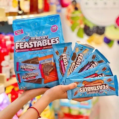 Kẹo Socola MrBeast Feastables 909g - Kẹo Ngọt Ngào Mỗi Ngày Dành Cho Fan Của MrBeast, Hương Vị Vô Cùng Thú Vị