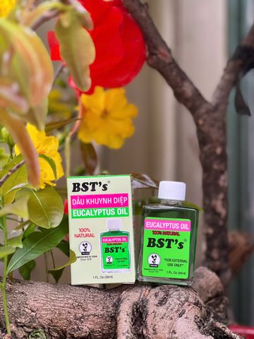 Dầu Khuynh Diệp BST's - Tinh Dầu 30ml Giảm Cảm Cúm, Nghẹt Mũi, Ho, Cơ Đau - Hỗ Trợ Giấc Ngủ Ngon Văn Minh Khỏe Mạnh