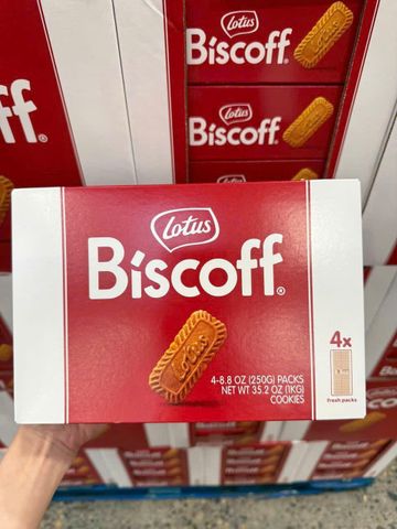 Bánh Quy Bơ Lotus Biscoff Hộp 1kg - Bánh Ngọt Giòn Tan Thơm Ngon, Món Tráng Miệng Hoàn Hảo cho Các Tín Đồ Ăn Vặt