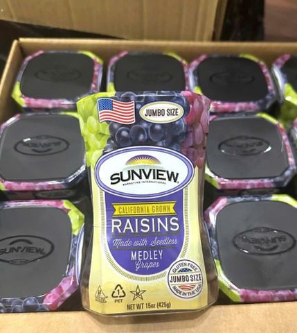 Nho Khô Sunview 454g - Hạt Dinh Dưỡng Tự Nhiên Ngọt Ngào, Món Ăn Ngon Lành Cho Sức Khỏe và Lựa Chọn Ăn Vặt Lý Tưởng