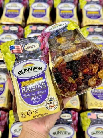 Nho Khô Sunview 454g - Hạt Dinh Dưỡng Tự Nhiên Ngọt Ngào, Món Ăn Ngon Lành Cho Sức Khỏe và Lựa Chọn Ăn Vặt Lý Tưởng